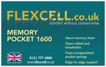 Flexcell.co.uk Pocket 1600 mattress with OUTLAST cover